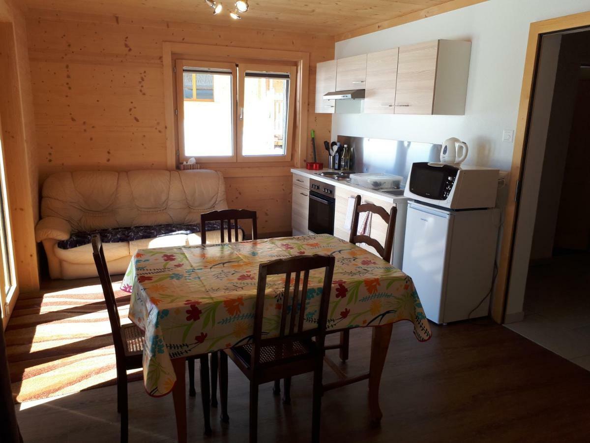 Joli studio meublé de 38m2 dans chalet construit en 2016 Apartamento Leysin Exterior foto