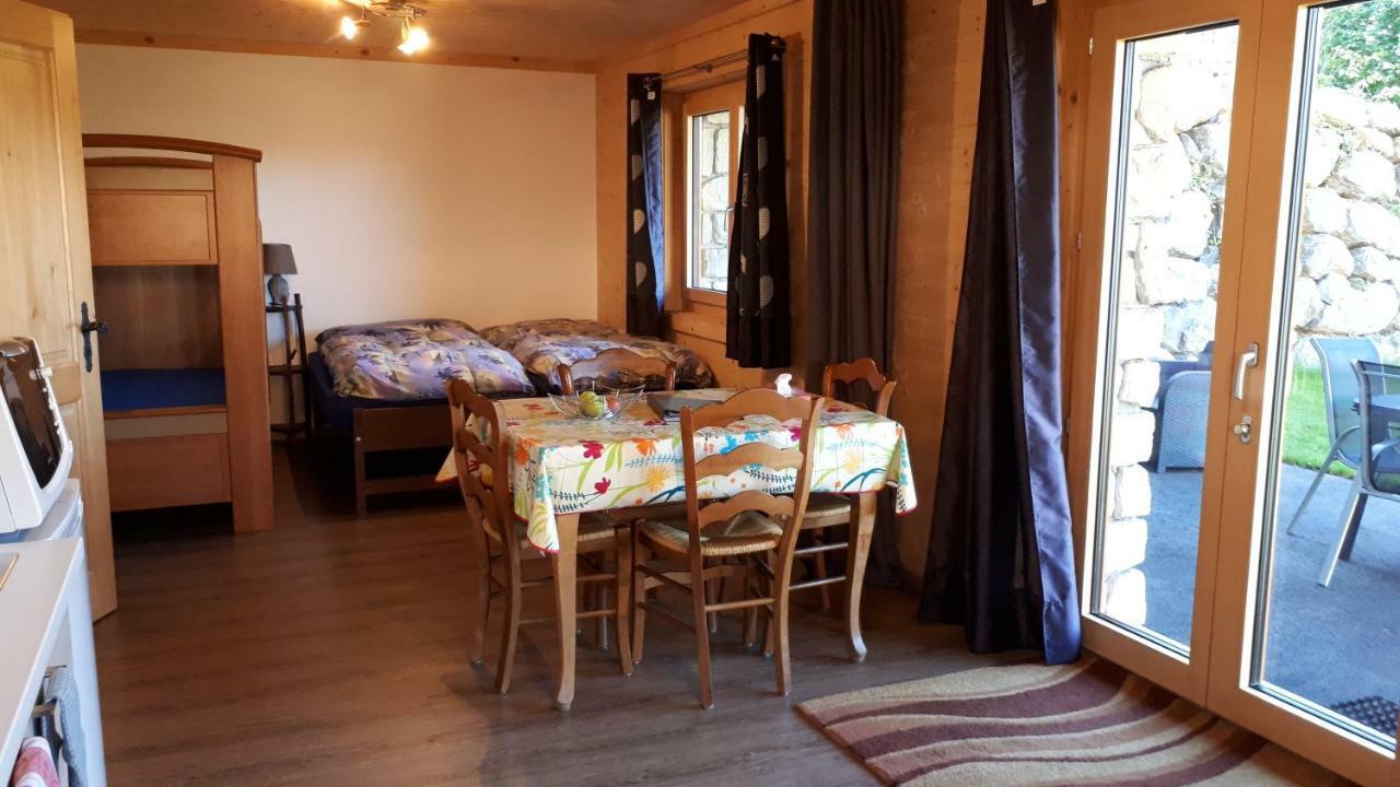 Joli studio meublé de 38m2 dans chalet construit en 2016 Apartamento Leysin Exterior foto