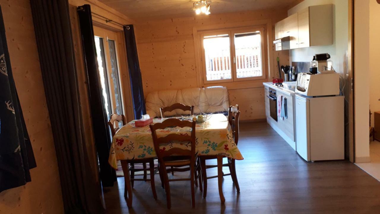 Joli studio meublé de 38m2 dans chalet construit en 2016 Apartamento Leysin Exterior foto
